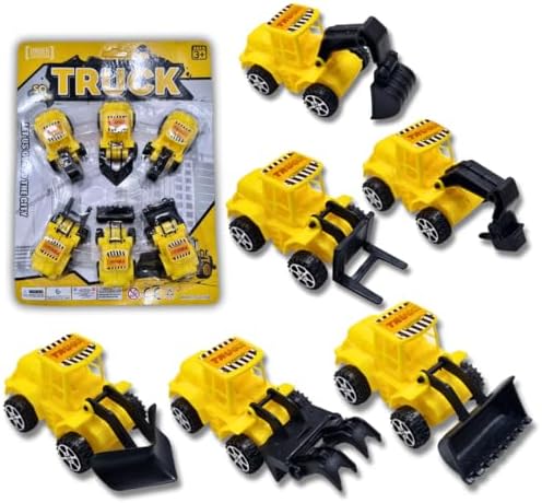 Kit Carrinhos Caminhão Construção Miniatura Trator Escava fricção...