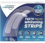 Professional Teeth Whitening Strips - 14 Sessions - Safe for Enamel - 28 Hydrogen Peroxide Strips -