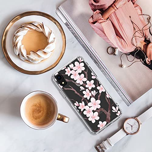 Mosnovo For Iphone Xr Case, Clear Slim Soft Tpu + Pc Shockproof Protective Phone Cover With Cherry Blossom Floral Design Case For Iphone Xr 6.1" #TOP6