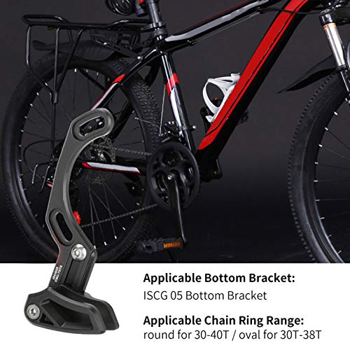 Keenso Deflektory łańcucha rowerowego ze stopu aluminium, ultralekkie narzędzie do prowadnicy łańcucha rowerowego do uchwytu dolnego akcesoria rowerowe
