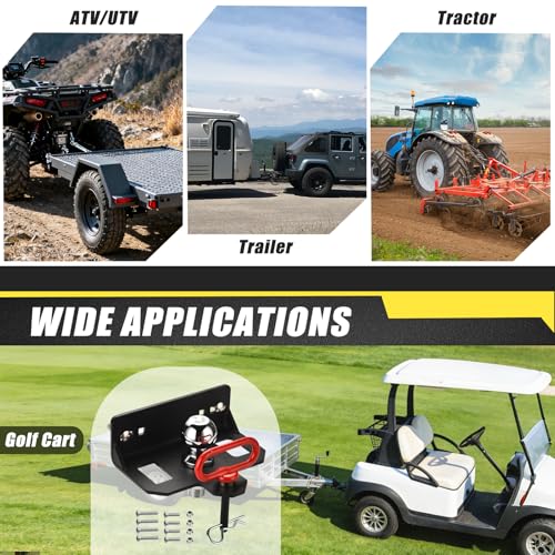 Lawn Mower Hitch with 2" Ball, Trailer Hitch Zero Turn Mower Accessories - Image 5