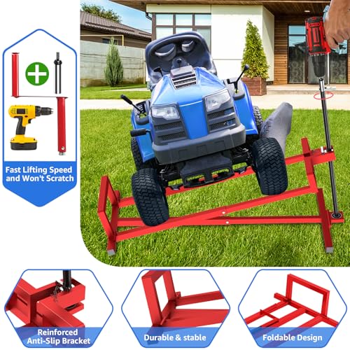 Image of Lawn Mower Lift Jack - Red