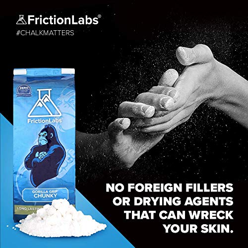 Friction Labs Gorilla Grip Chunky Texture The New Standard in Chalk for Rock Climbing, Crossfit and Powerlifting, 5 oz./142 g, Chalk White (FL-CHALK-GG-05-VXP)