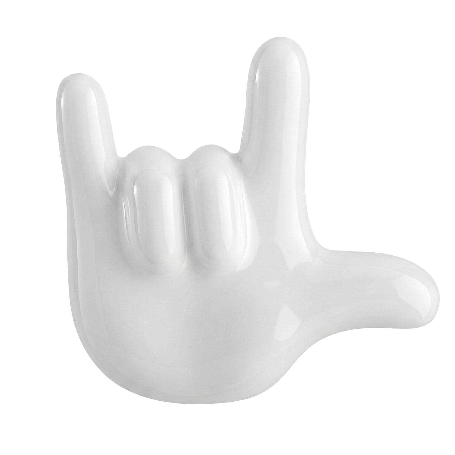 Ti Amo Appendino Bianco in Ceramica per Radiatore e Muro, Portata 10 kg, Prodotto Artigianalmente in Italia