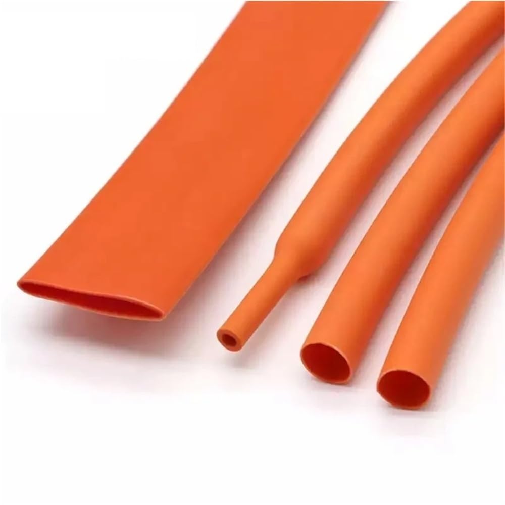 Tubo termorretráctil, Tubo termorretráctil de PE Naranja 2:1, 1-50 mm diámetro, 1/3/5 m