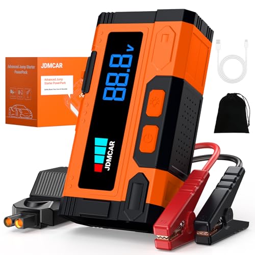 JDMCAR Starthilfe Powerbank für Pkw, 5000A 12V Auto Starthilfe Powerbank, Jumper Starter Powerbank mit LCD Bildschirm & LED Taschenlampe, Autobatterie Booster, für bis zu 9L Benzin & 8.5L Diesel MB JDMCAR Starthilfe Powerbank für Pkw, 5000A 12V Auto Starthilfe Powerbank, Jumper Starter Powerbank mit LCD Bildschirm & LED Taschenlampe, Autobatterie Booster, für bis zu 9L Benzin & 8.5L Diesel MB