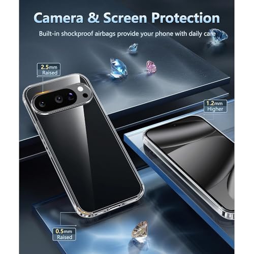 Image of Amazon Brand - Solimo Mobile Cover for Google Pixel 10 5G / 10 Pro 5G (Soft & Shockproof Back Case with inbuilt Cushioned Edges), Clear