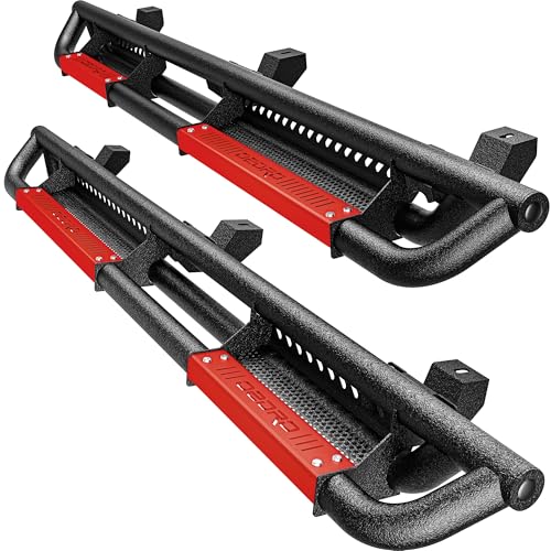 Running Boards Compatible with 2018-2026 Jeep Wrangler JL JLU Unlimited 4 Door Paintable Side Steps Rail Drop Nerf Bars Carbon Steel