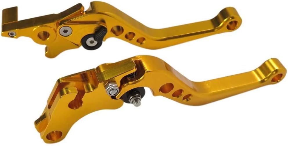 New Gold CNC 6 Position Shorty Brake Clutch Lever for Ka-wasaki ZX6R / 636 2007-2015 07 08 09 10 11 12 13 14 15