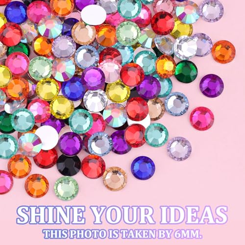 Image of Resin Rhinestones for Bedazzling with Tweezers, 12000Pcs Multicolor 3 /4 /5mm Rhinestones for Crafting with 3Pcs 10ml B7000 Jewelry Glue for DIY Crafts Clothing Tumblers Shoes Fabric Nail Art