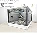 Pet Oxygen Chamber, Puppy Incubator for Newborn Puppy and Kitten, Nebulized Oxygen Critical Care Unit for Dog and Cat, with Kitten Bottle Feeding Kit and Pet Warming Lamp, Thermometer and Cotton Pad