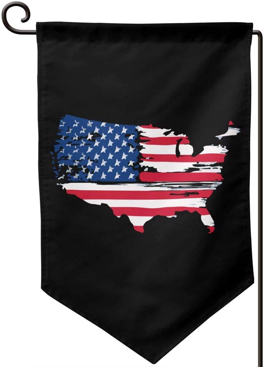 Jeewly Outdoor Flags American Silhouette Garden Flags Durable Outdoor House Banners for Patio Lawn Home Outdoor Decor 12.5x18In