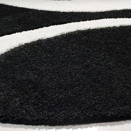 Image of Ultra-Soft Shaggy Carpet (4 X 6 FEET, Black) Fluffy, Cozy & Durable Area Rug for Living Room, Bedroom & More ? Premium Modern Design