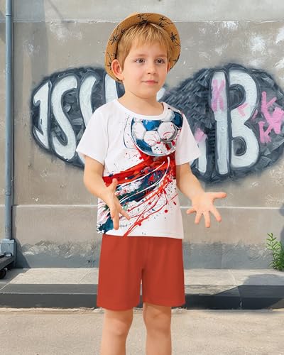 ZOEREA Toddler Boy Clothes Kids Summer Short Sleeve T-Shirt and Shorts Outfit 2 Piece Sweatsuit Clothing Set 2-7T4