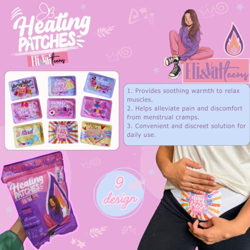 Period Heating Pad for Cramps – Period Kit for Teens, Tweens, Girls, and Women Essentials -Period Stuff -Disposable Heating Patches for Menstrual Cramp Pain Relief, Portable Heat Therapy - Thumbnail 4