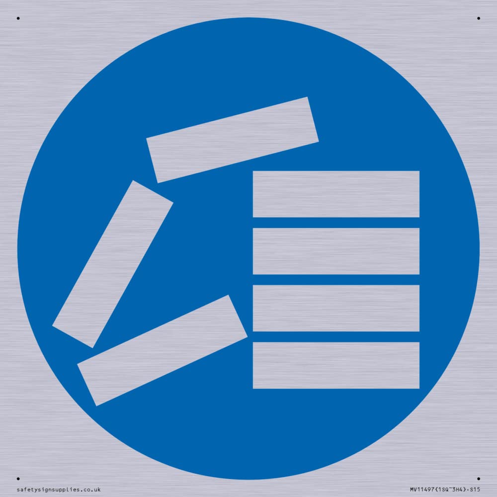 Custom Mandatory: Stack correctly Sign - 150x150mm - S15