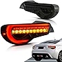 VLAND LED Tail lights Compatible with Scion Fr-s 2013-2016 Toyota86/ Subuaru Brz 2013-2020 with Amber Sequential, Full Led Rear Lamp Assembly Including Passenger& Driver Sides, Smoke/ Tinted