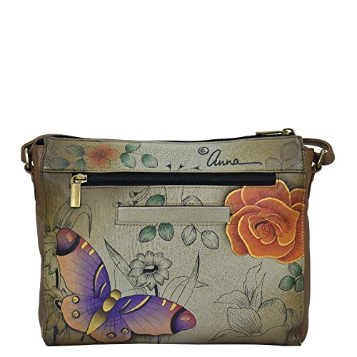 Image of Anna by Anuschka Women's Hand-painted Women's Genuine Leather Slim Medium Crossbody