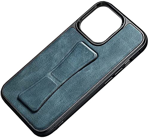 Housse cuir véritable iPhone 13 béquille verticale et horizontale