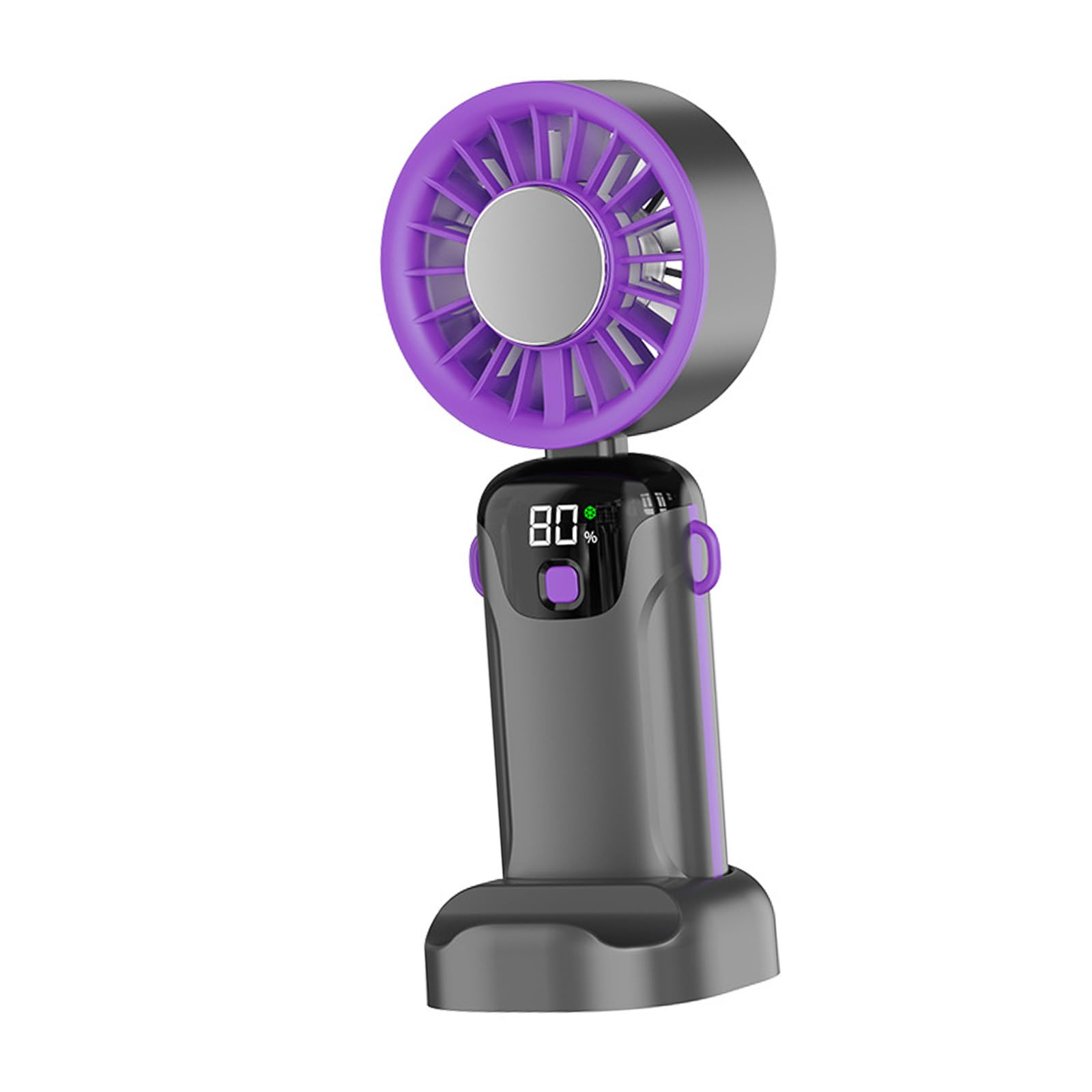 kokdid Rechargeable Handheld Refreshing Touch Fan ABS Build 1800mAh Power Supply Long Use for Walking Tasks Offices Battery Operated Fan