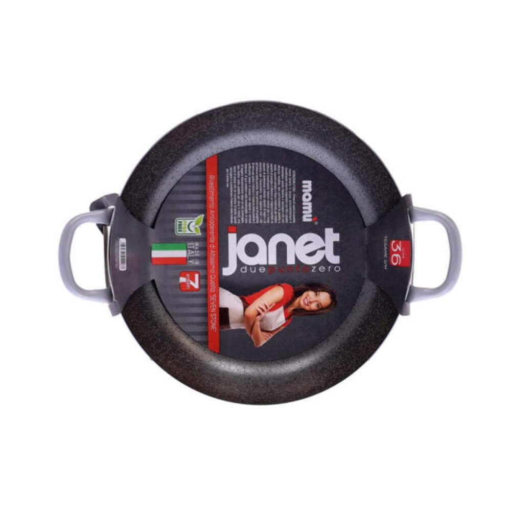 Mamù tegame Made in Italy janet 2.0 antiaderente antigraffio in alluminio 40 cm