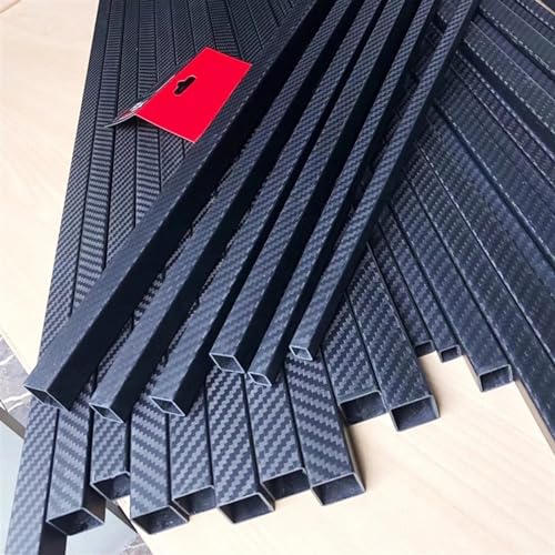 1pcs 3K Full Carbon Fiber Square Tube high Strength Length 500mm OD 10mm 15mm 20mm 22mm 25mm 30mm Glossy Surface 3K Carbon Fiber Square(30x30x28mm)