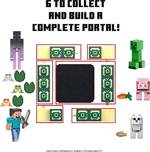 Mattel Minecraft Creeper Action Figure with Portal Piece #TOP28