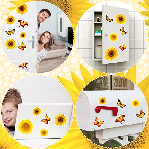 Set 45 imanes decorativos girasoles y mariposas miniatura 7