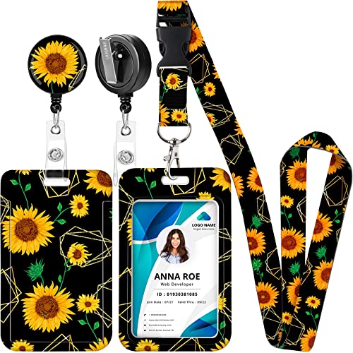 Ivydale Id Badge Holder With Lanyards And Badge Reel, Cute Retractable Name Badge Holders With Lanyard Belt And Reels With Swivel Alligator Clip For Women Men Kids Students Teachers Nurses #TOP4