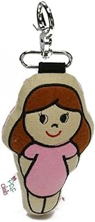 ميدالية مفاتيح بتصميم لطيف على شكل عروسة من باف دولز دلايات زي مدرسي مناسبة للشنطة وشنطة الظهر والمحفظة. للاطفال والنساء والرجال. وردي