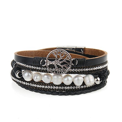 GelConnie Tree of Life Wrap Bracelet Boho Bracelet Multilayer Bracelet for Women, Wife, Sister,Teen Girls