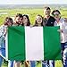 DANF Nigeria Flag 3x5 Ft Thick Polyester, Fade Resistant, Brass Grommets, Canvas Header Nigerian National Flags with 3 X 5 Feet