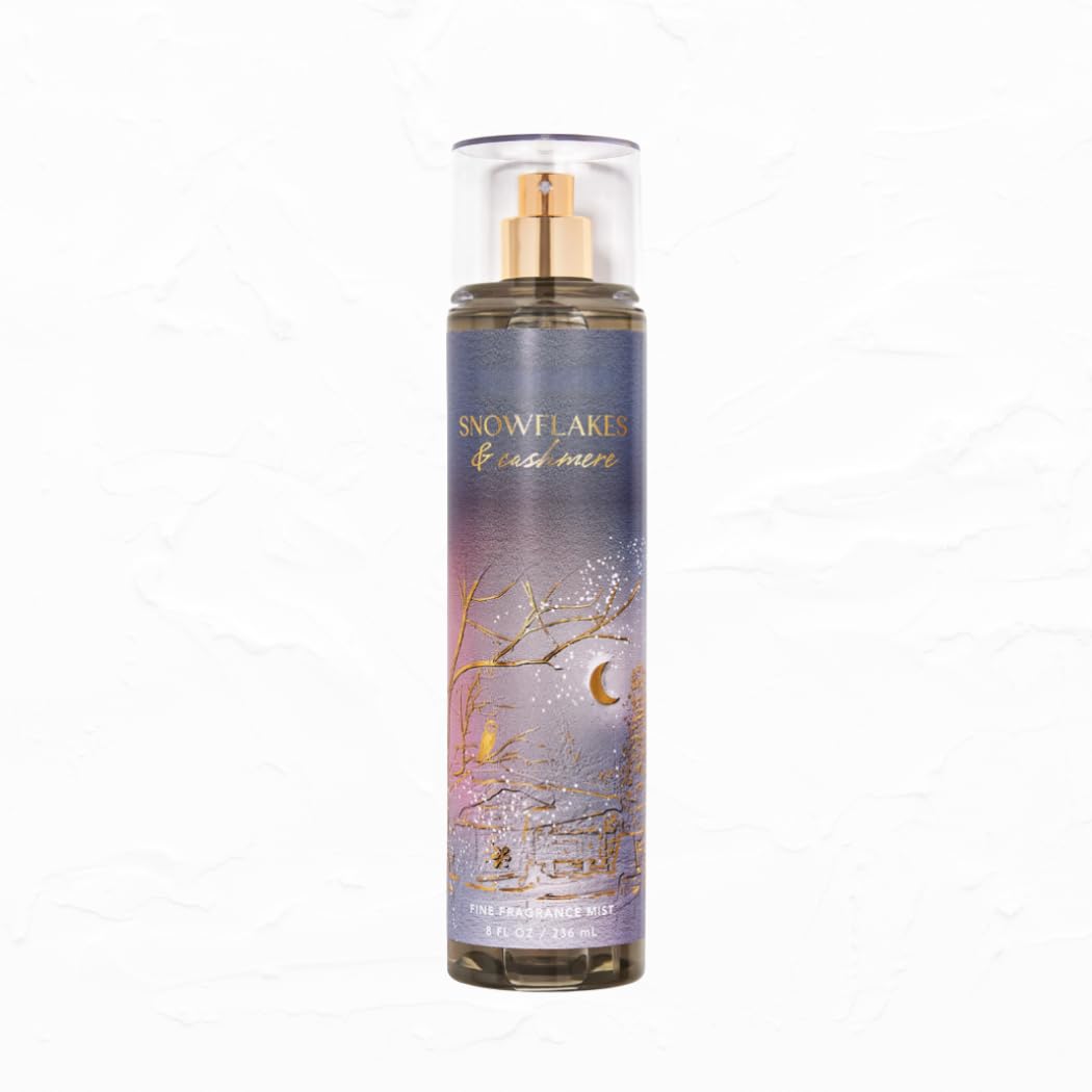 Snowflakes & Cashmere Fine Fragrance Mist Body Spray, 8 fl oz / 236 mL (Packaging Design Styles May Vary)