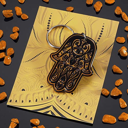 KADAX Portachiavi, design hamsa, ciondolo in