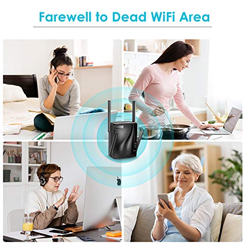 Wifi Extender - Wifi Booster,2100 Mbps,Wifi Range Extender,Wifi Repeater,Wireless Extender For Home,5G&2.4G Dual Band,Gigabit Port&Wps Button,360 Degree Full Coverage #TOP6