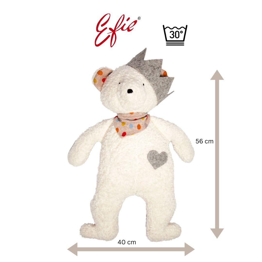 Efie Oso de peluche con corona, fabricado en Alemania.