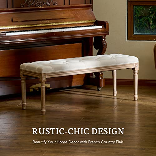 VONLUCE Banc Banquette Design Classique, Banc Rembourrée en Tissu, Banc Capitonné en Lin et Bois Massif pour Chambre Salle à Manger Salon Couloir Piano (120 x 40 x 46 cm) - Les Beatles, Paul McCartney, John Lennon, RIngo Starr, George Harrison VONLUCE Banc Banquette Design Classique, Banc Rembourrée en Tissu, Banc Capitonné en Lin et Bois Massif pour Chambre Salle à Manger Salon Couloir Piano (120 x 40 x 46 cm) – Image 5