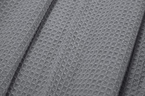 Tex Trend 100% Cotton Thermal Blanket, Breathable Bed Blanket King Size, Soft Waffle Blanket, King Size Blanket, All Season Blanket, Cozy Blanket For Bed Sofa Couch, Grey - 108 X 90 Inches #TOP4