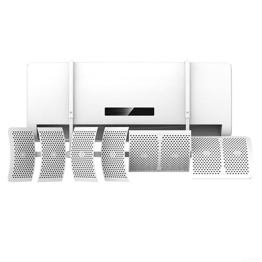 8 Blatt Klimaanlage Durchflussabweiser, Klimaanlagenabweiser, Universal Wandmontage Direktluftauslassabweiser für Zuhause/Büro, Weiß (Basic kein Filter)