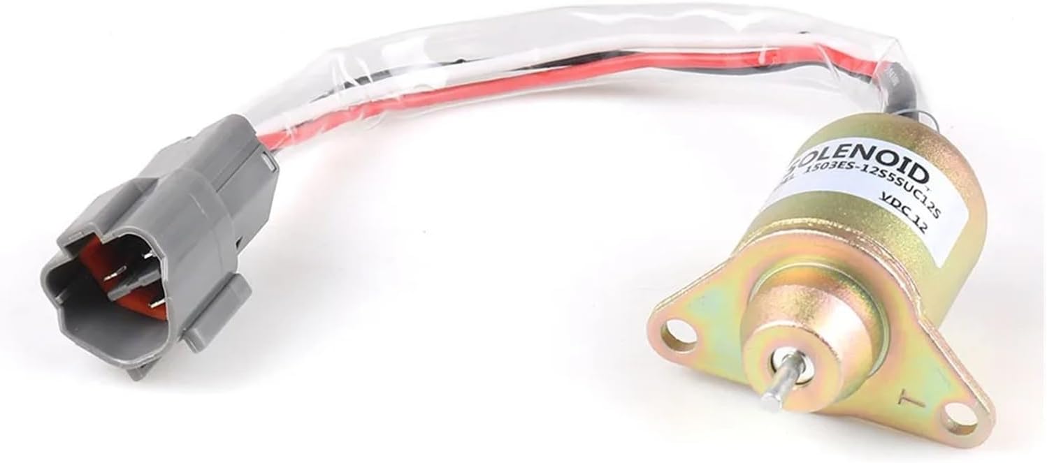 OE Replacement For 1PC 12V Car Fuel Shut Down Solenoid Valve Metal Fit For Daewoo Komatsu Fit For Replace Yanmar 11923377932 1503ES-12S5SUC12S Quick Installation