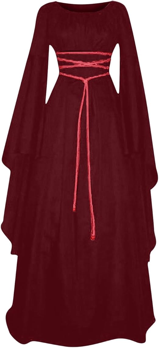OIOLOYJM Renaissance Costume Women Medieval Sexy Plus Size Witch Vampire Gothic Halloween Costumes Woman 2025 Clothes Dresses