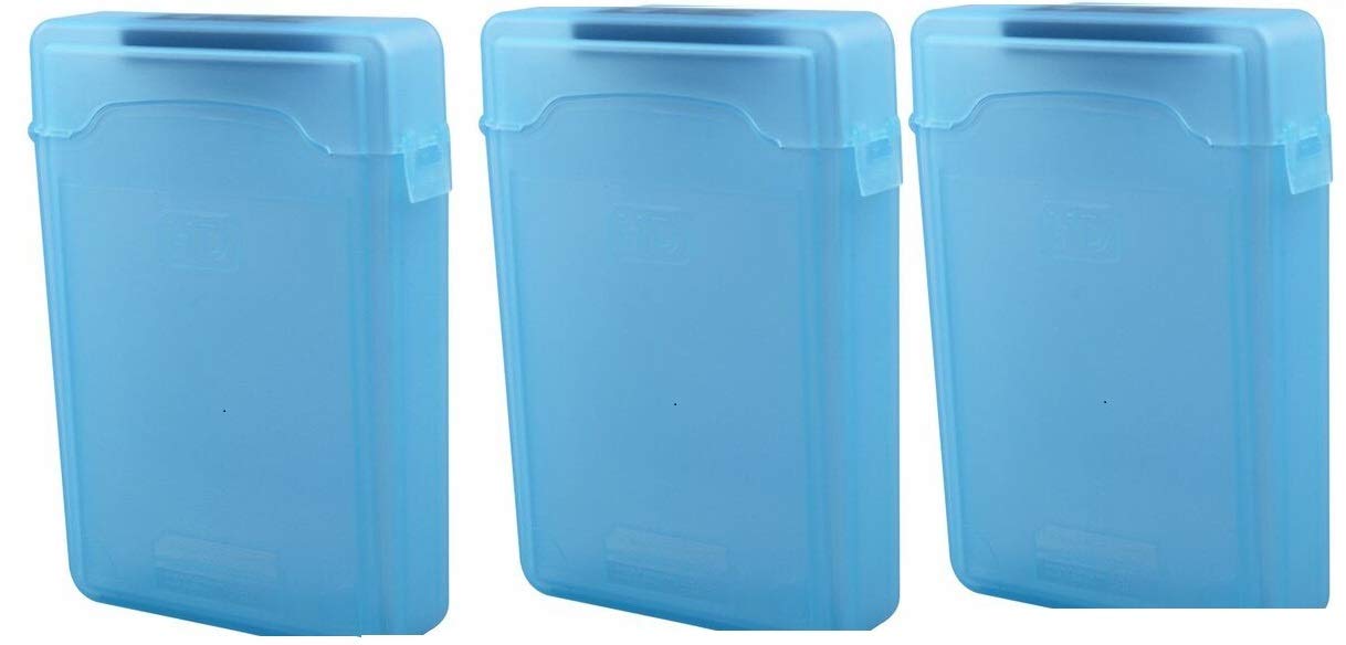 Frackson 3 Pcs Blue Color Pouch for HDD Protector Box for 3.5" IDE SATA Hard Disk Drive Protect Case Cover Enclosure Protective (B0929431K5) Amazon Price History, Amazon Price Tracker
