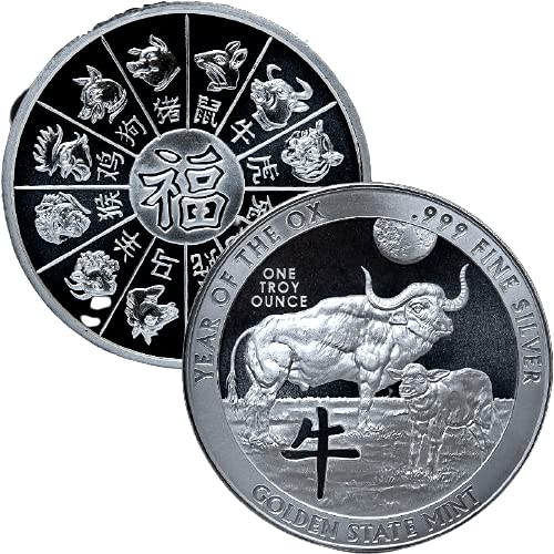 Pièce de monnaie de 39 mm en argent pur, collection ronde, avec signe du zodiaque au verso