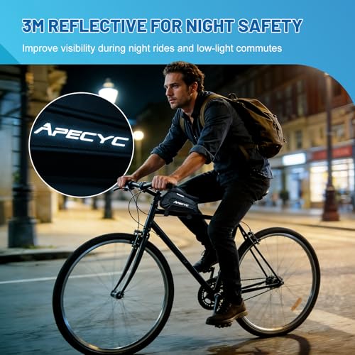 Bike Frame Bag, Waterproof Cycling Front Phone Bag with 3M
