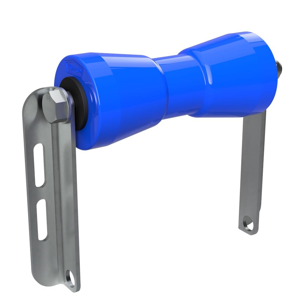 SUPROD Polyurethan Kielrolle mit Halter C Sliprolle Bootstrailer Sliphilfe verzinkt