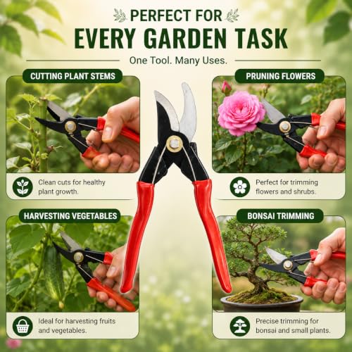 Image of Indian Gardens - Germen Cutter Tool | Garden Grafting & Pruning Cutter for Plants | Heavy Duty Gardening Tool for Plant Propagation & Nursery Use