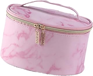 Beauty Case Borsa Cosmetica delle Donne Pu modalità di Toeletta Multifunzione Organizzare La Borsetta di Stoccaggio Caso di Trucco Impermeabile Femminile-Pink-D