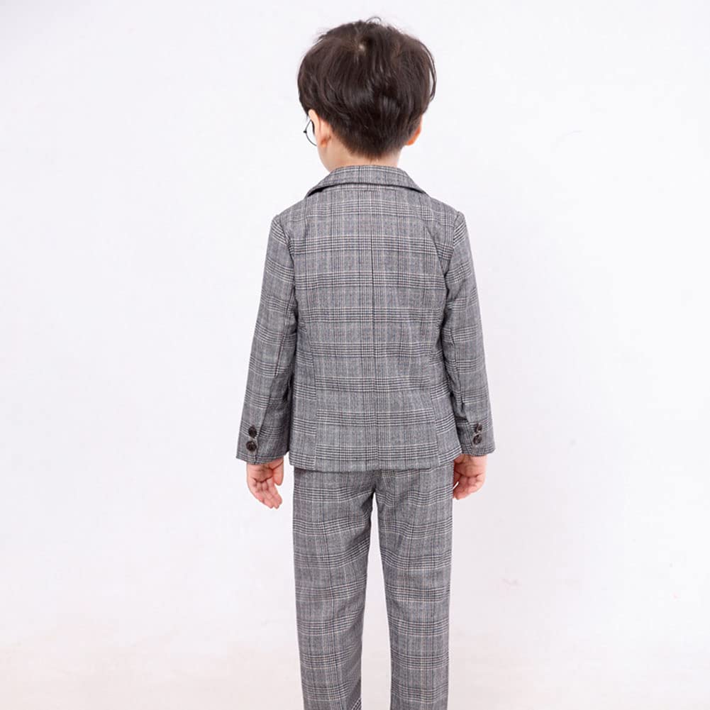 Conjunto de Chaqueta y Pantalón Traje de Boda para Niños Traje de Ceremonio Bautizo Comunión Traje Formal para Fiesta de Graduación Esmoquin