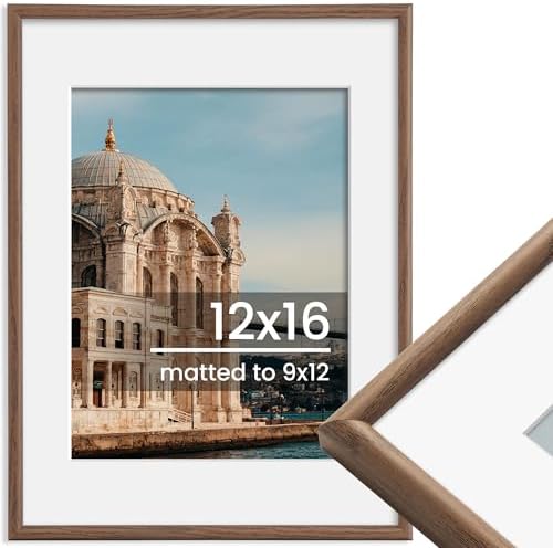 Amazon.com - FLYJOE 12x16 Picture Frame, Display Pictures 9x12 with Mat ...