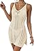 Timuspo Häkeln Strickkleid Damen Sommer Strand Tunika Badeanzug Cover Ups für Pool Bademode Sexy Rahm M